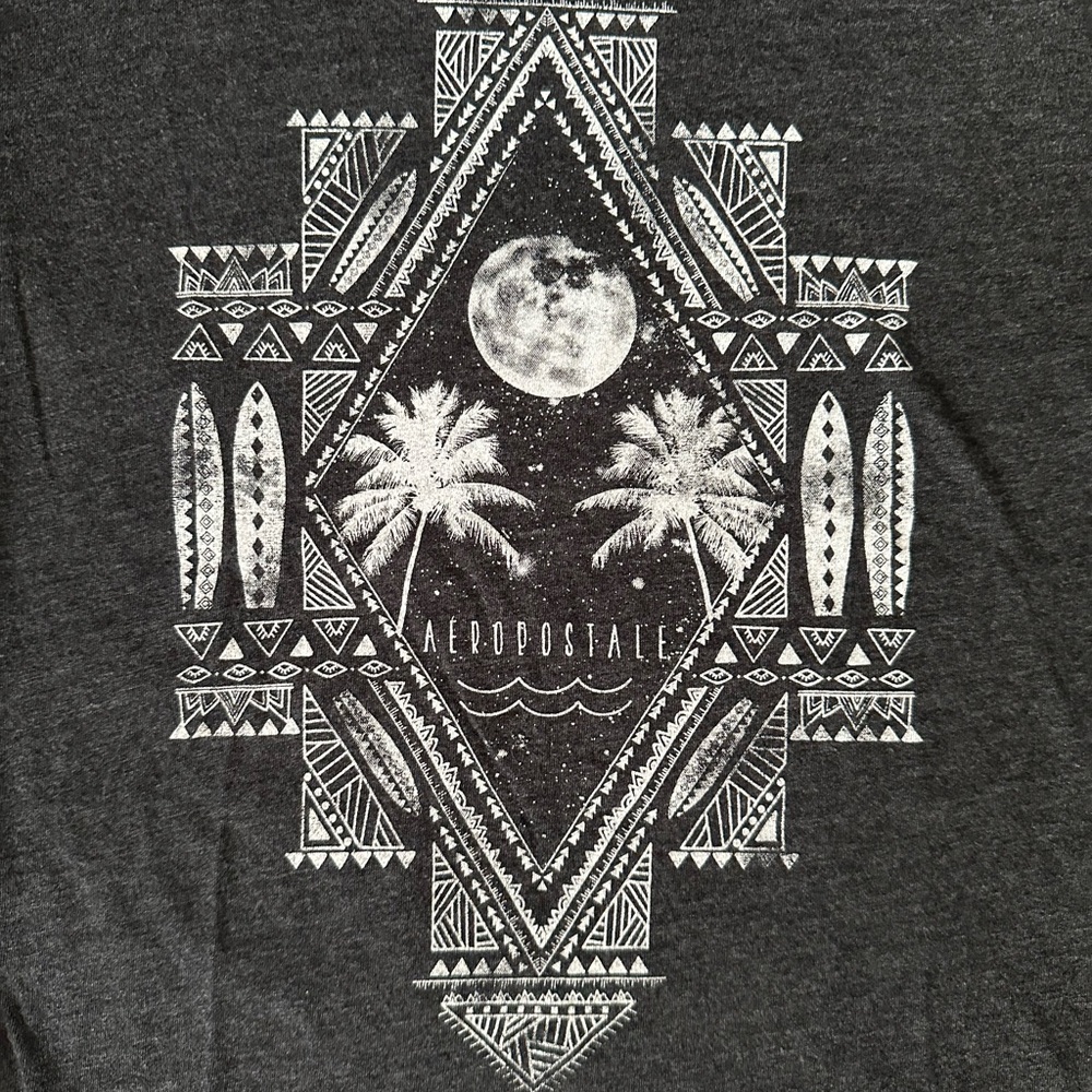 Aeropostale Black Graphic T-Shirt Size S - Picture 2 of 4